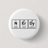 Periodiek Nerdy Element Symbolen Ronde Button 3,2 Cm (Voorkant)