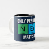 Periodiek Nerdy Funny Chemistry Science Tweekleurige Koffiemok (Voorkant links)