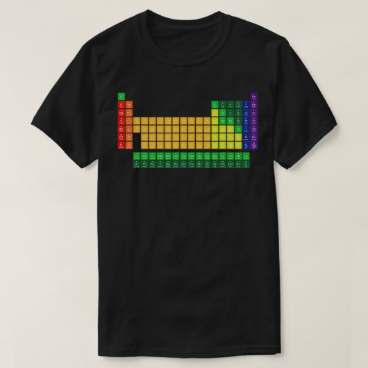 Periodiek overzicht van de elementen t-shirt (Design voorkant)