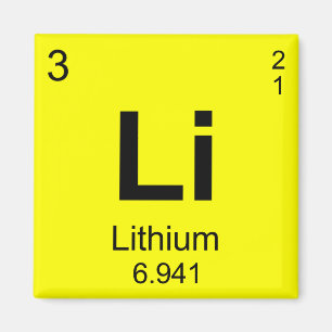 Periodiek overzicht van elementen (Lithium) Magneet