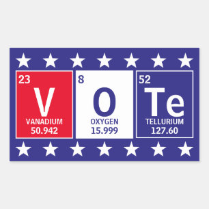Periodiek overzicht van elementen Spellingstem Rechthoekige Sticker