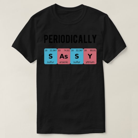 Periodiek Sassy II T-shirt (Design voorkant)