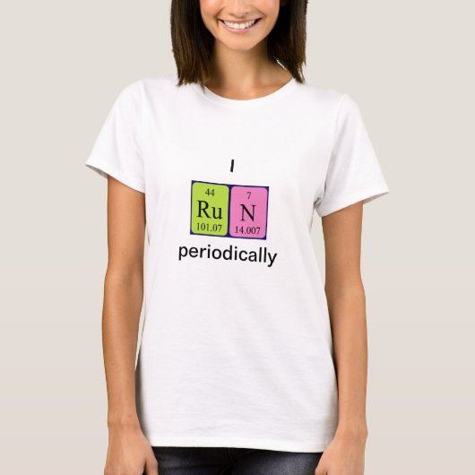 Periodiek shirt 1 van het woord van de looppas (Voorkant)