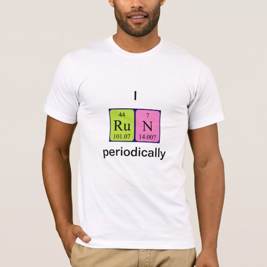 Periodiek shirt 2 van het woord van de looppas (Voorkant)