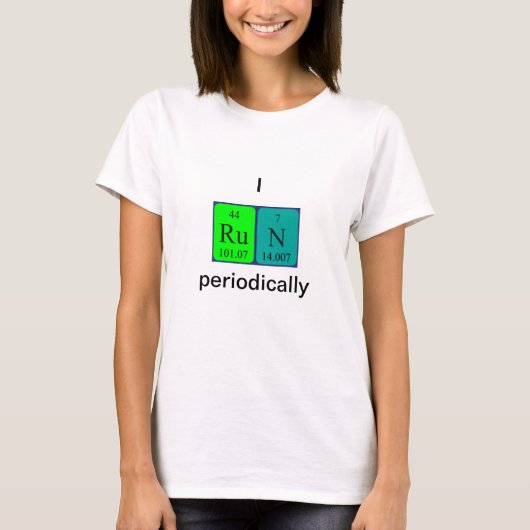Periodiek shirt 8 van het woord van de looppas (Voorkant)