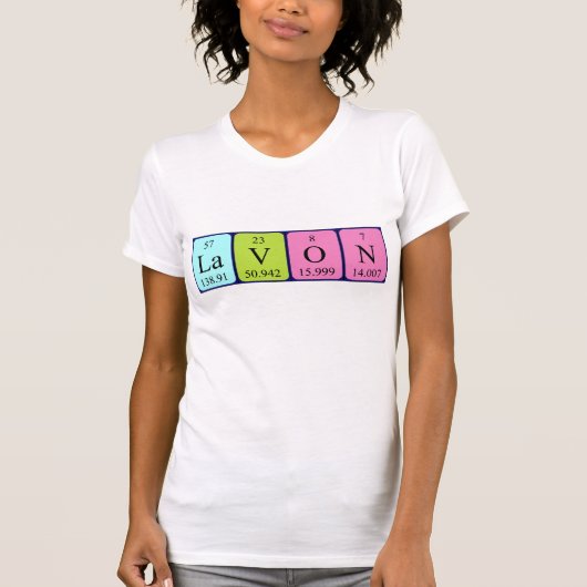 Periodiek shirt met tabelnaam Lavon (Voorkant)