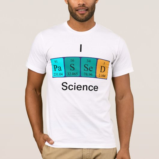 Periodiek shirt met wetenschappelijke gegevens (Voorkant)