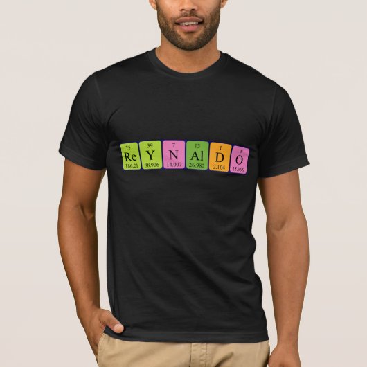 Periodiek shirt van de naam Reynaldo (Voorkant)