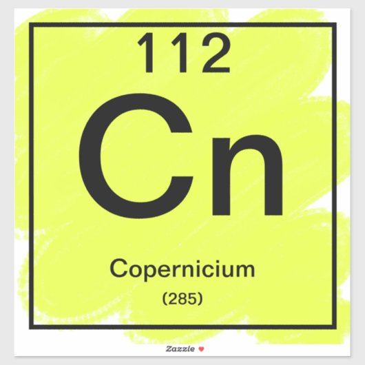Periodiek Sticker - Copernicium (Vel)