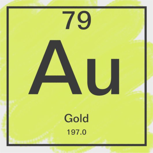 Periodiek Sticker - Goud (Voorkant)