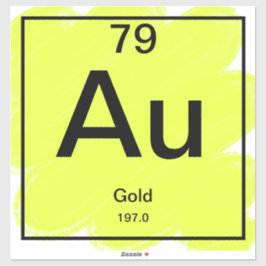 Periodiek Sticker - Goud