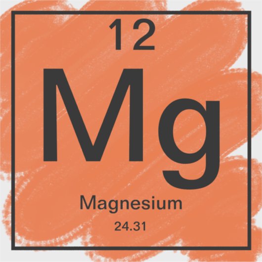 Periodiek Sticker - Magnesium (Voorkant)