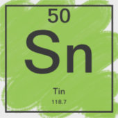 Periodiek Sticker - Tin (Voorkant)