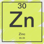 Periodiek Sticker - Zink (Voorkant)