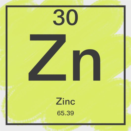 Periodiek Sticker - Zink (Voorkant)