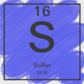 Periodiek Sticker - Zwavel (Voorkant)