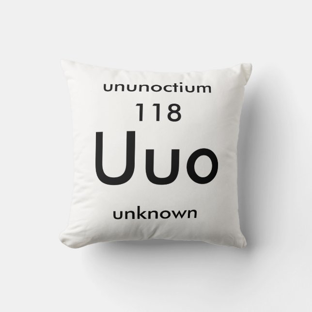 Periodiek systeem 118 Ununoctium Pillow Kussen (Voorkant)