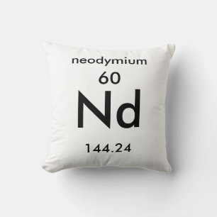 Periodiek systeem 60 Neodymiumkussen Kussen