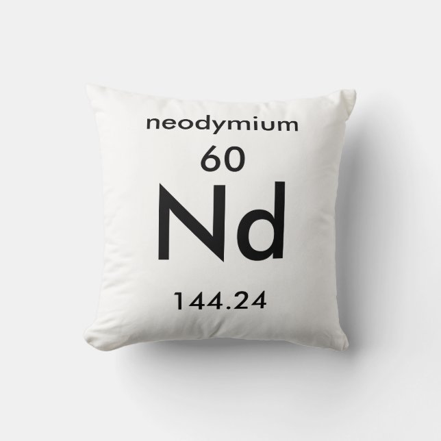Periodiek systeem 60 Neodymiumkussen Kussen (Voorkant)