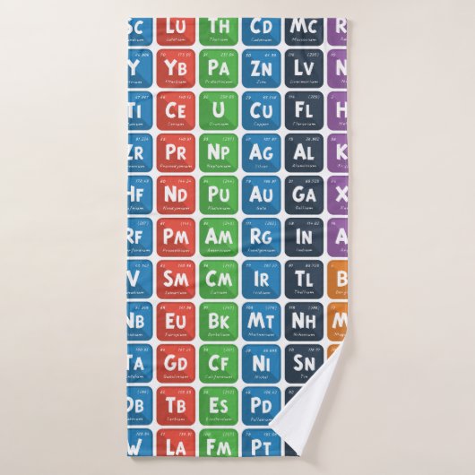 Periodiek Systeem der Elementen 3 Badhanddoek (Badhanddoek)