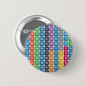Periodiek Systeem der Elementen 3 Ronde Button 5,7 Cm (Voorkant /achterkant)