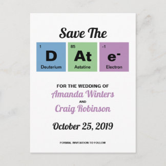 Periodiek Systeem der Elementen Aankondigingskaart