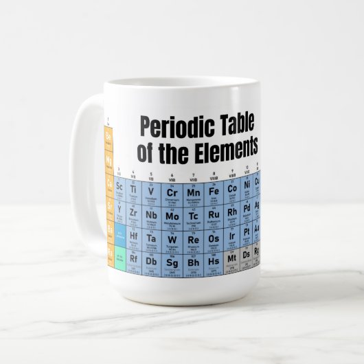 Periodiek Systeem der Elementen Koffiemok (Voorkant links)