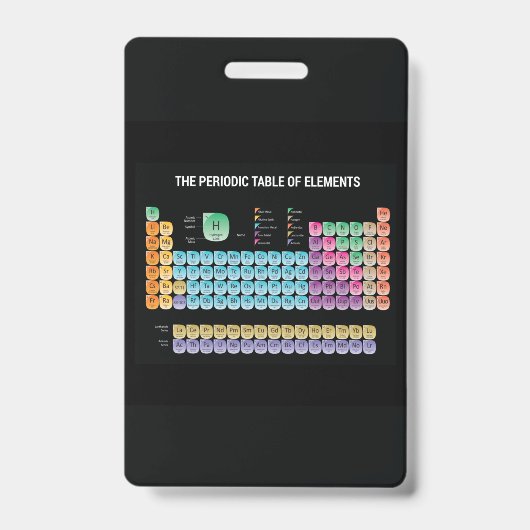 Periodiek systeem der elementen kussen badge (Voorzijde)