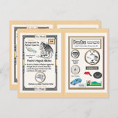 Periodiek Systeem Draak - Platina Briefkaart (Voorkant / Achterkant)