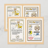 Periodiek systeem Draak - Wit Goud Briefkaart (Voorkant / Achterkant)