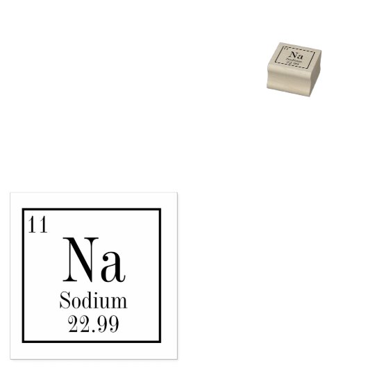 Periodiek Systeem Element Stempel- Natrium Rubberstempel (Gestempeld)