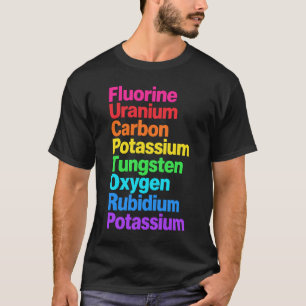 Periodiek Systeem Elementen Kleurrijke Scheikunde T-shirt