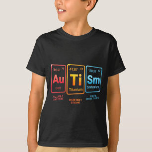 Periodiek Systeem Geïnspireerd Autisme Wetenschap T-shirt