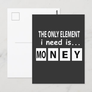 Periodiek Systeem Geld Element Grappig Periodiek S Briefkaart