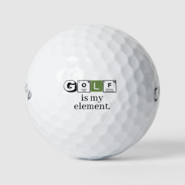 Periodiek Systeem 'Golf Is Mijn Element' Wetenscha Golfballen