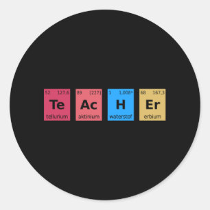 Periodiek Systeem Leraar Ronde Sticker