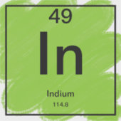 Periodiek systeem Sticker - Indium (Voorkant)
