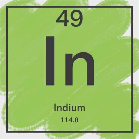Periodiek systeem Sticker - Indium (Voorkant)