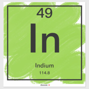 Periodiek systeem Sticker - Indium