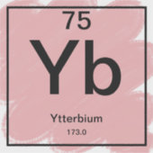Periodiek Systeem Sticker - Ytterbium (Voorkant)