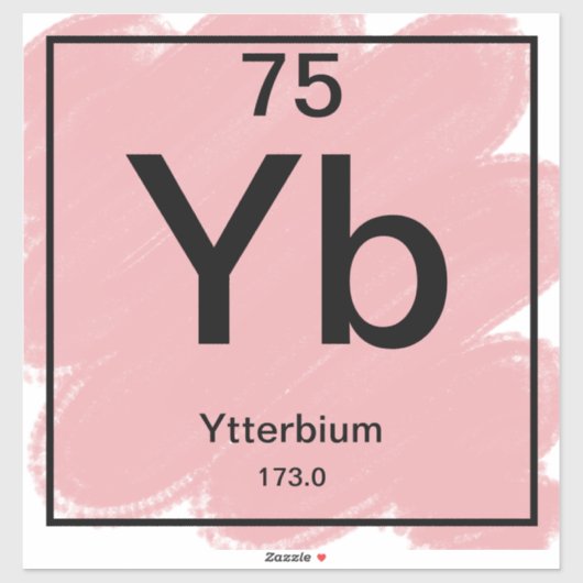Periodiek Systeem Sticker - Ytterbium (Vel)