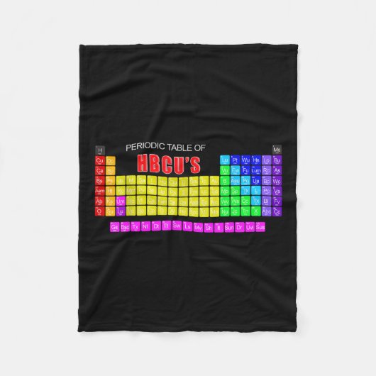 Periodiek systeem van HBCus Blerd Fleece Deken (Voorkant)