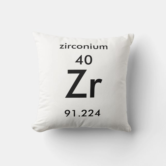 Periodiek Tabel 40 Zirkoniumkussen Kussen (Voorkant)