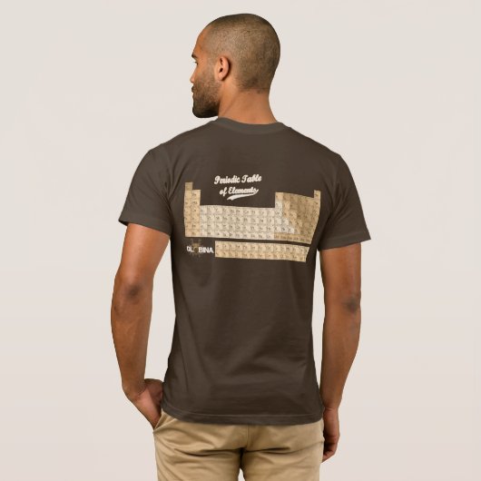  Periodiek Tabel donker T-shirt (Achterkant volledig)