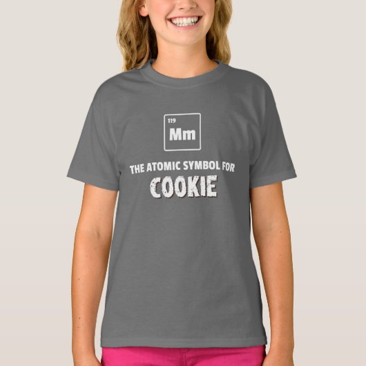Periodiek Tabel MM Element van Cookie T-shirt (Voorkant)
