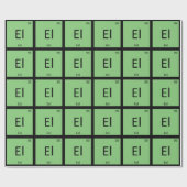 Periodiek tabelsymbool El - Eel Fish Chemistry Cadeaupapier (Vlak)