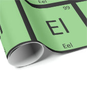 Periodiek tabelsymbool El - Eel Fish Chemistry Cadeaupapier (Rol Hoek)