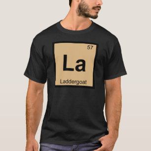Periodiek tabelsymbool voor de chemie van La - Lad T-shirt
