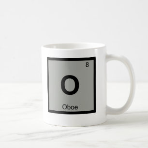 Periodiek tabelsymbool voor Oboe Music Chemistry Koffiemok