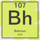 Periodiek Tafel Sticker - Bohrium (Voorkant)